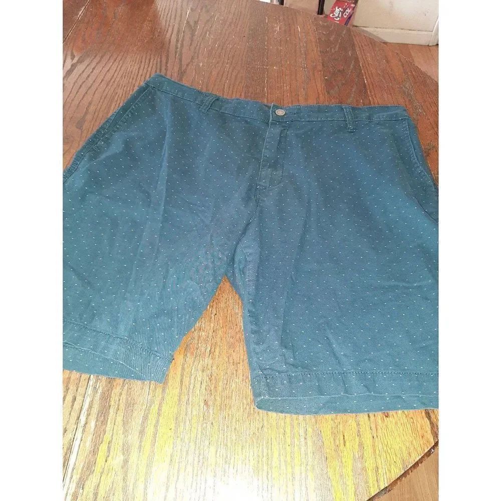 Mens Size 38 Lee Blue Flat Front Casual Shorts with Pockets